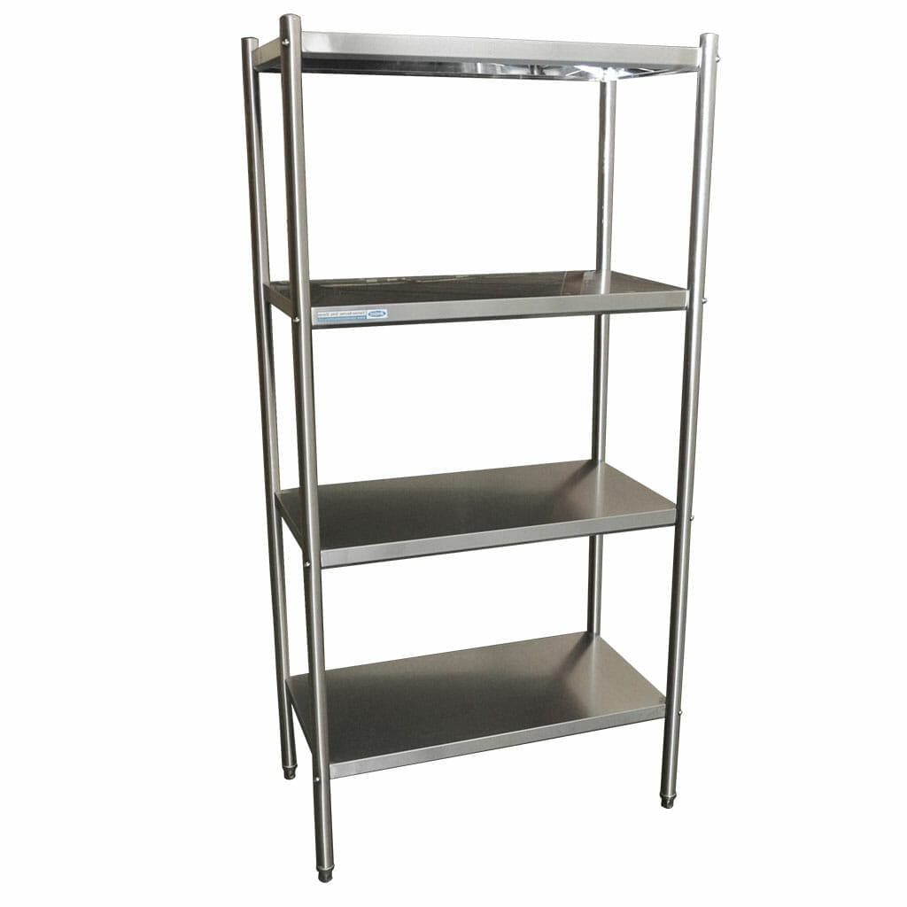 4-Tier Stainless Commercial Kitchen Shelf, 1200 X 510 x 1800mm