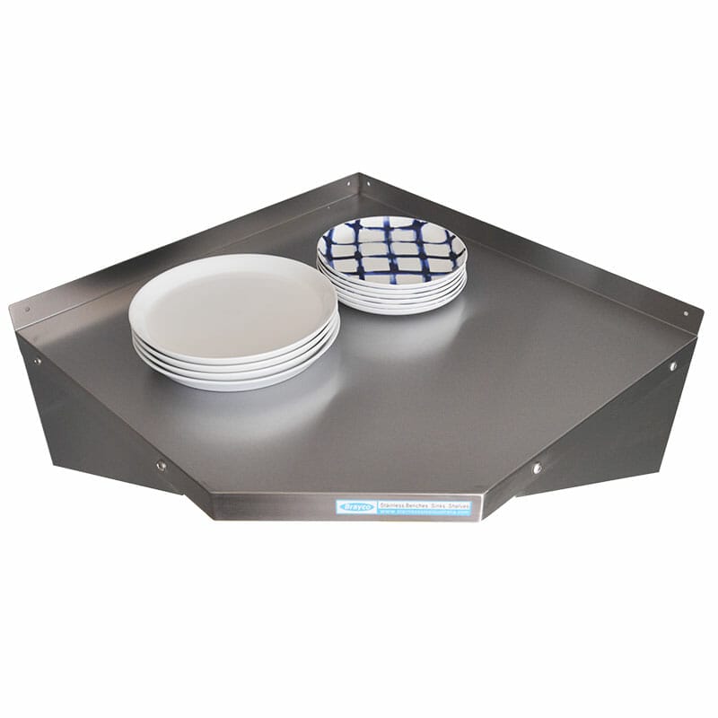 stainless steel wall mounted shelf