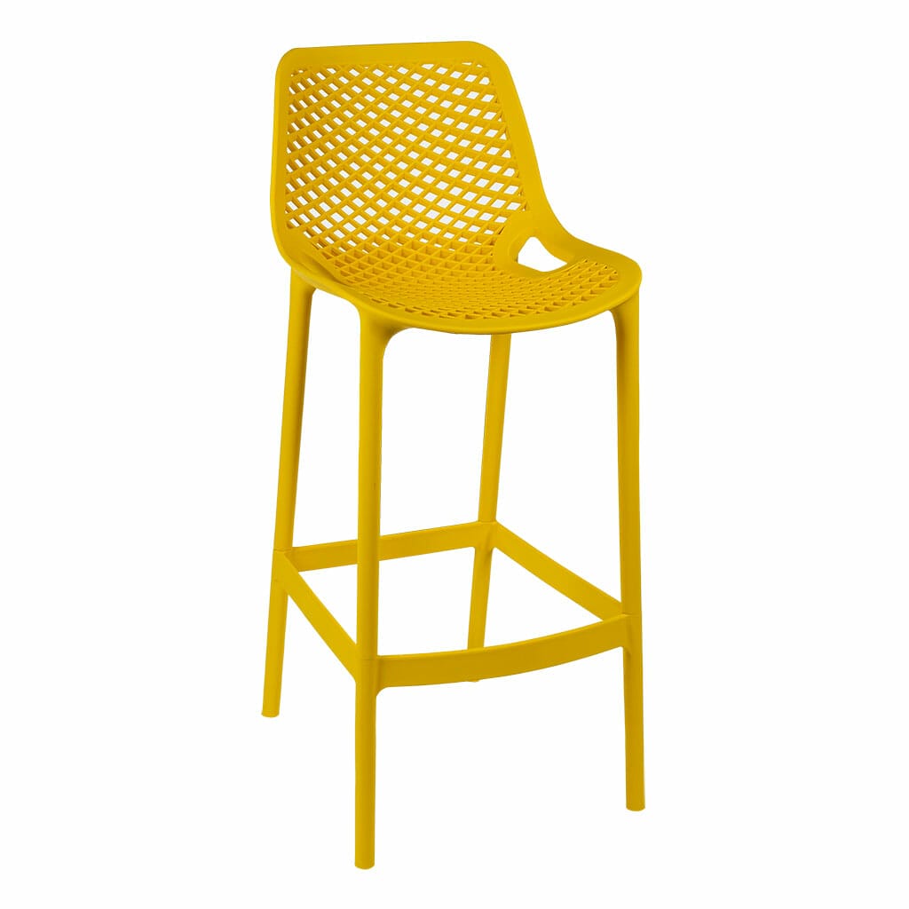 yellow outdoor bar stools