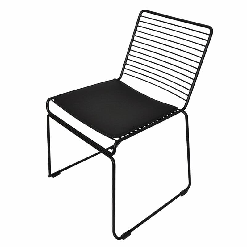 wire chair with cushion