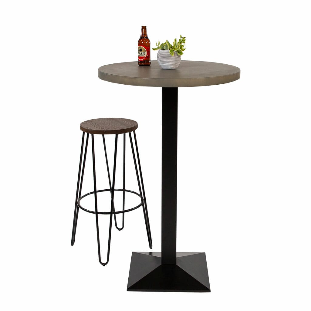 cement top round table