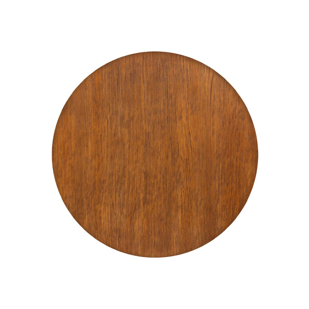 Round Pietra Cement Table Top, Oak Look