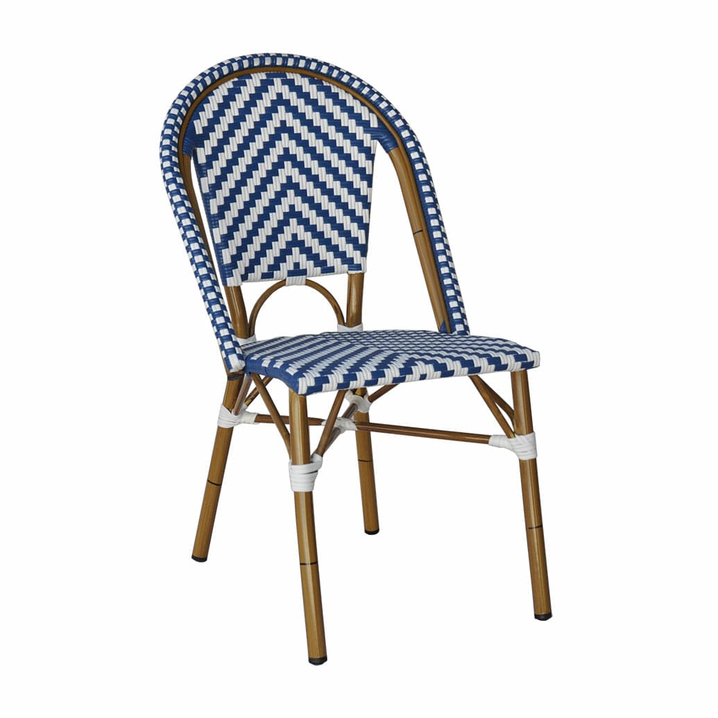 blue stacking chairs