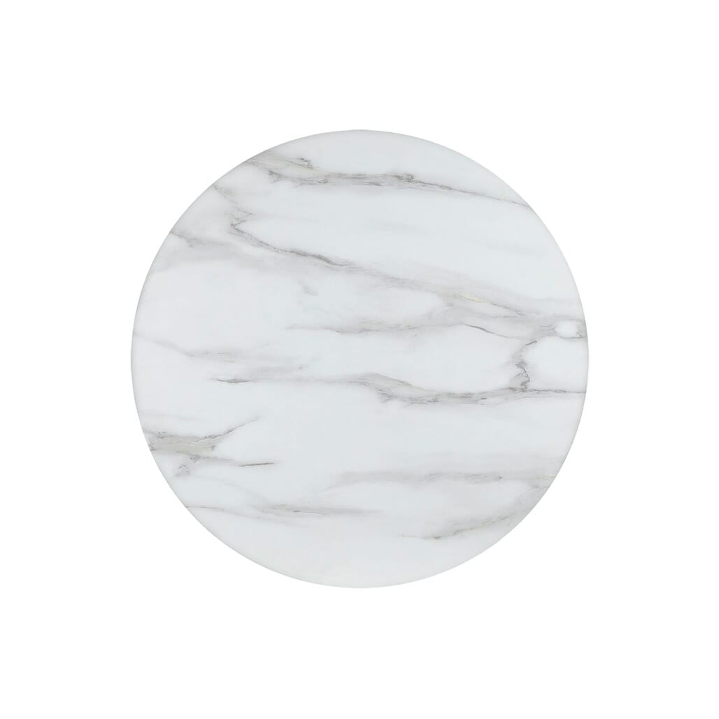 Round Ciro Melamine Table Top, White Marble