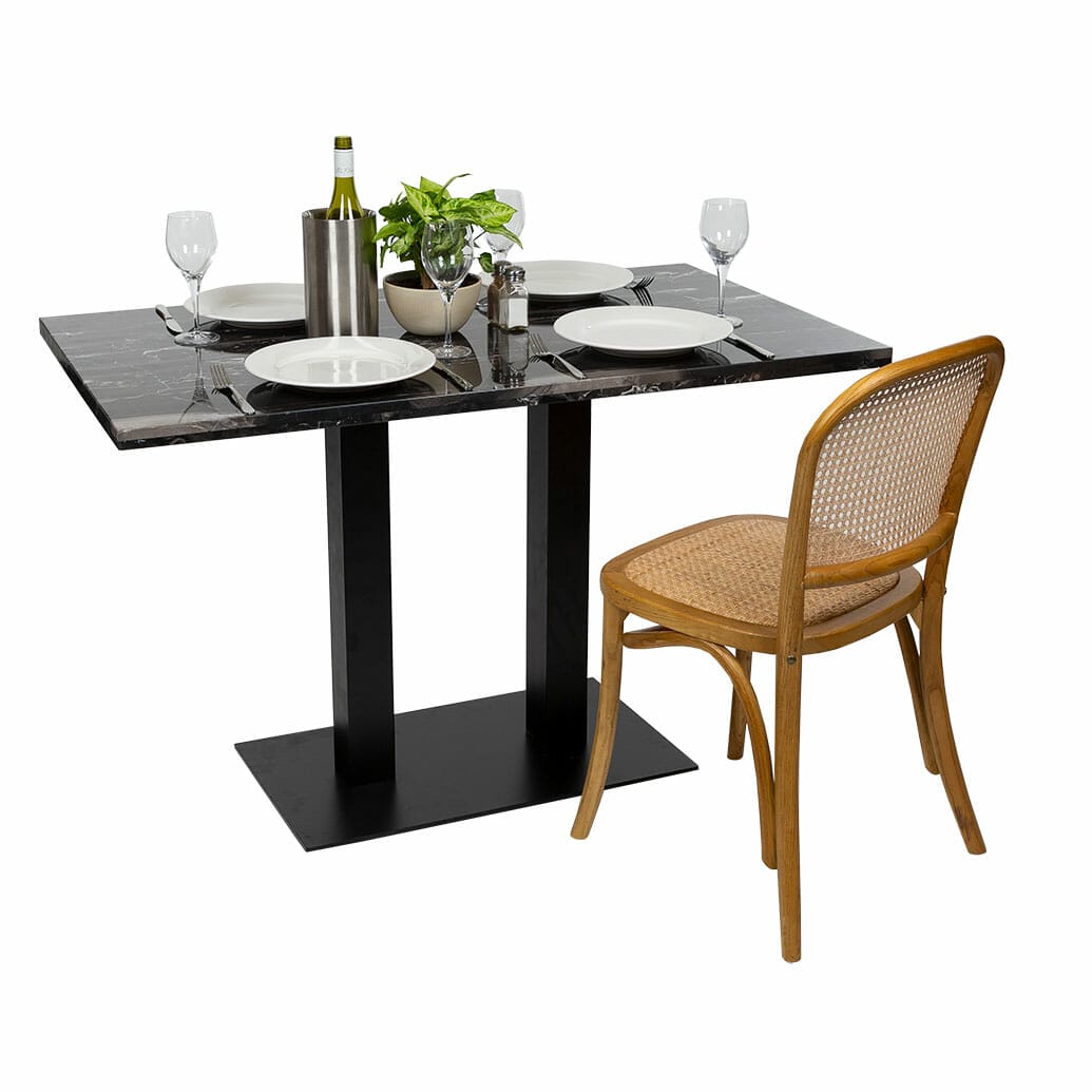 Rectangle Adele Marble Table Top Black Chairforce Australia