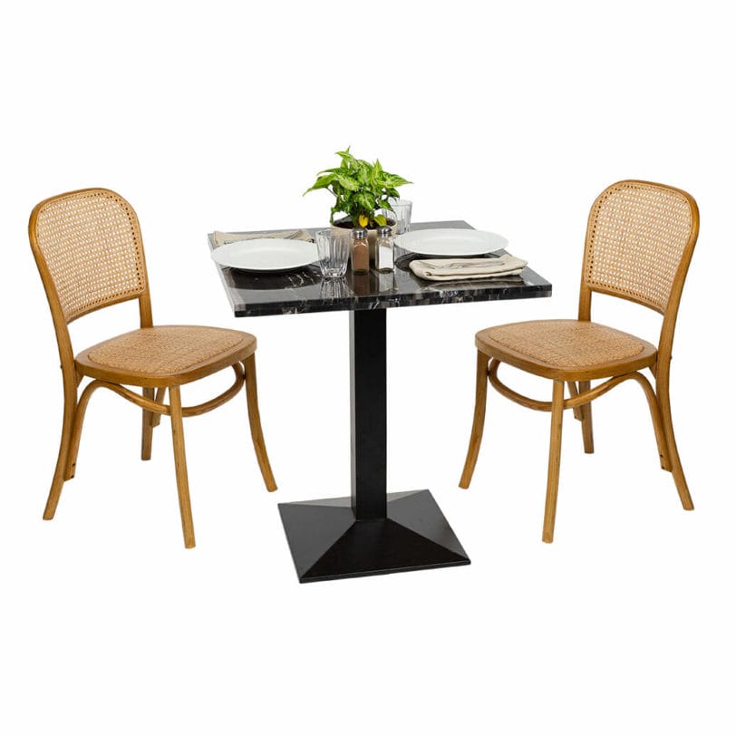 Square Adele Marble Table Top, Black - Chairforce Australia