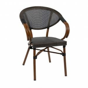 metal and wood restaurant chairs