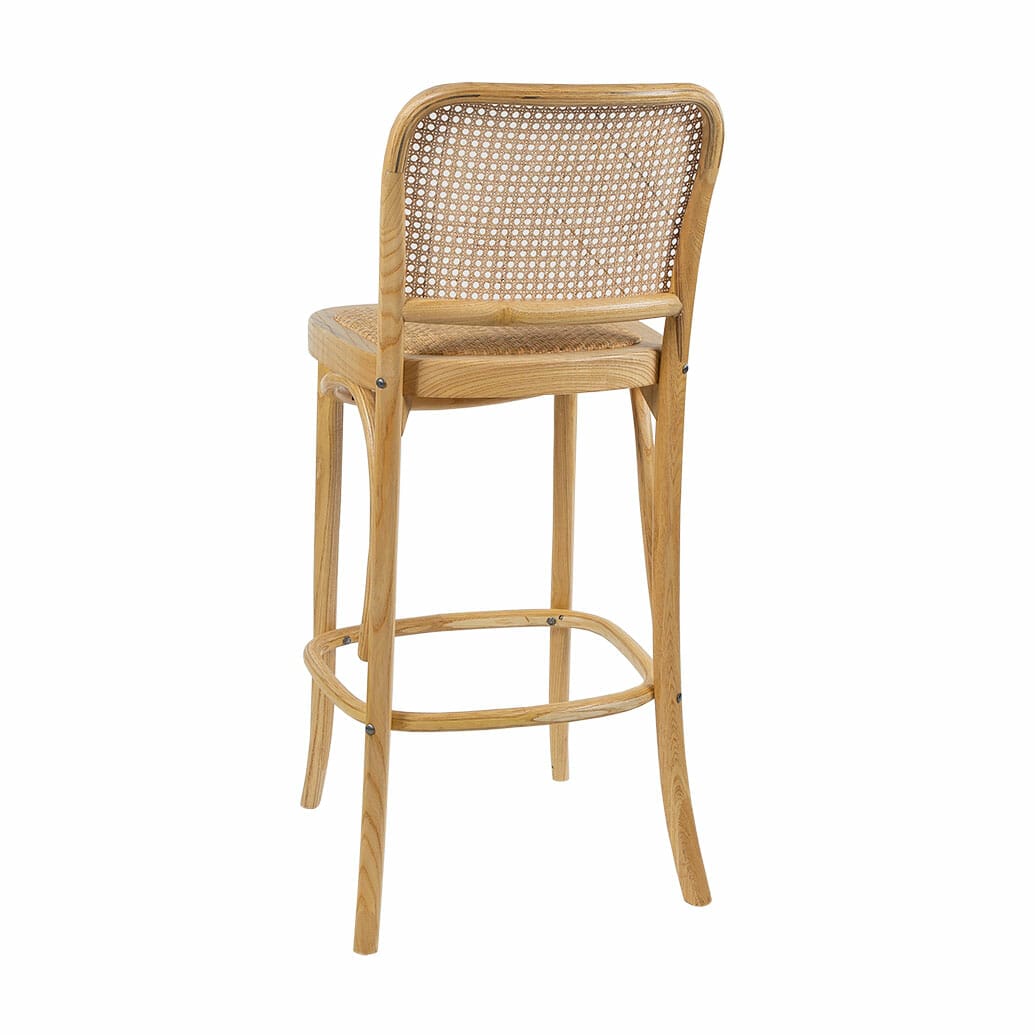 rattan and timber bar stools