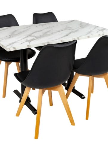 Ciro1 20x70cm Table with Eiffel Chairs